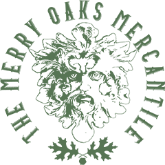 Logo image of the oak king for The Merry Oaks Mercantile.