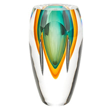 Load image into Gallery viewer, Blown Glass Vase | Amber Art Glass Vase | The Merry Oaks
