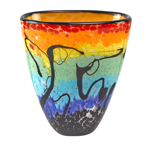 Art Glass Oval Vase | Art Glass Vase | The Merry Oaks