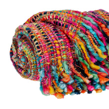 Load image into Gallery viewer, Boho Rainbow Basketweave Throw Blanket
