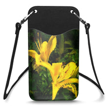 Load image into Gallery viewer, Yellow Lily Nappa Leather Phone Case With Strap
