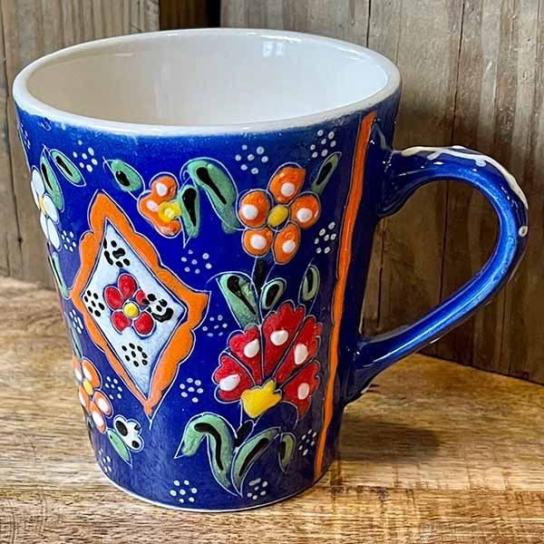 Relief Design Conical Ceramic Mug