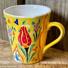 Load image into Gallery viewer, Relief Design Conical Ceramic Mug
