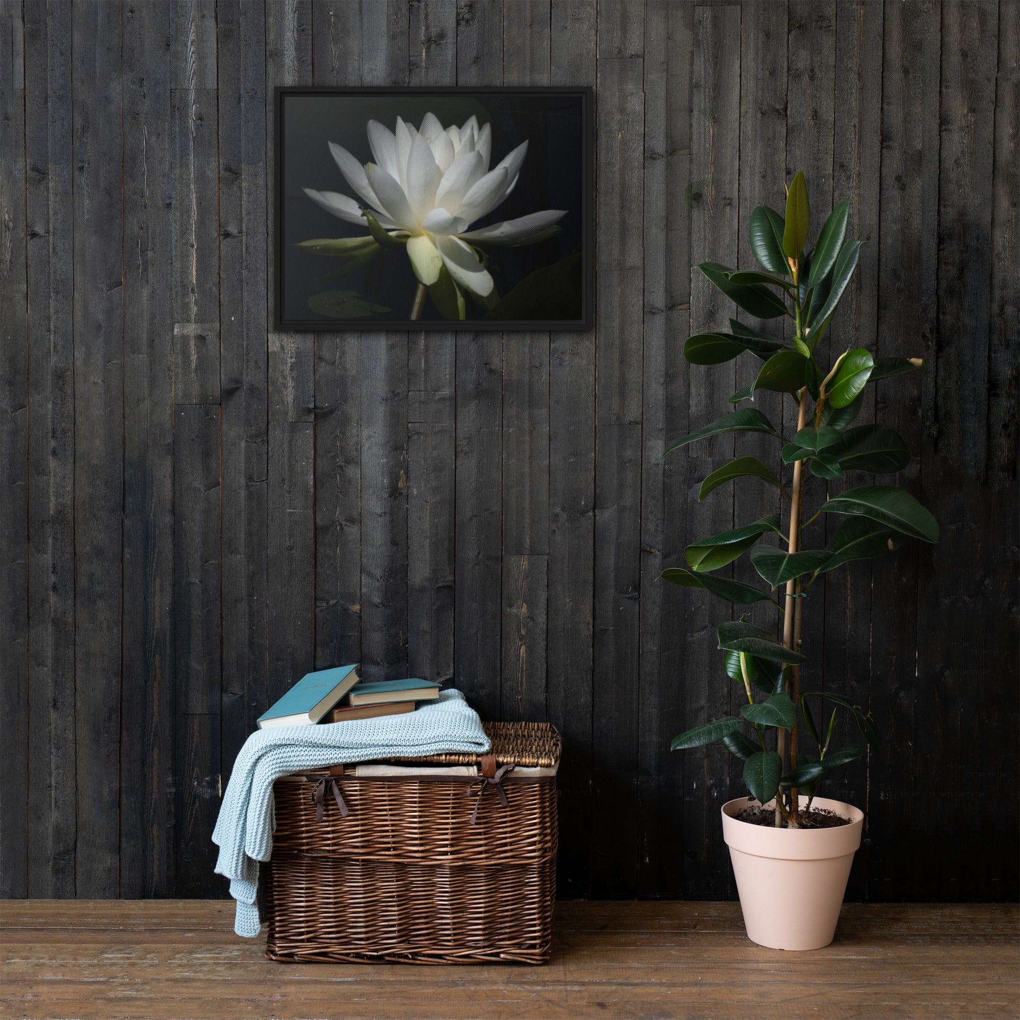Water Lily on Framed canvas