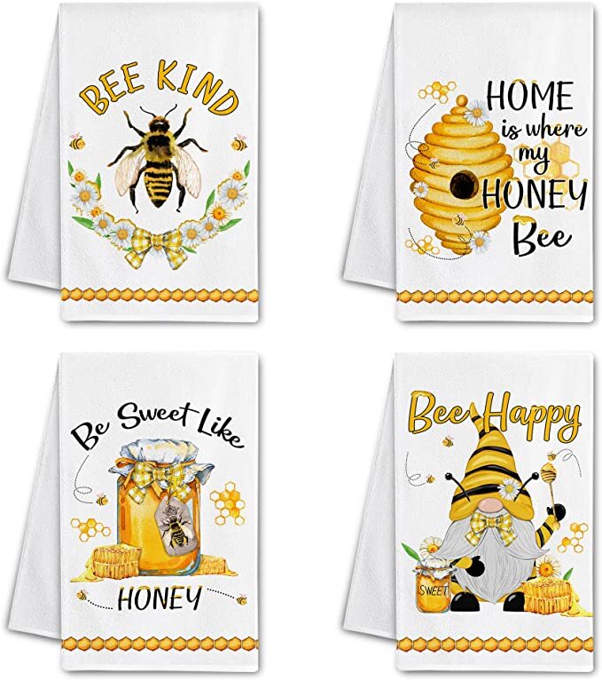 Bee Kitchen Towel | Honey Bee Kitchen Towels | The Merry Oaks