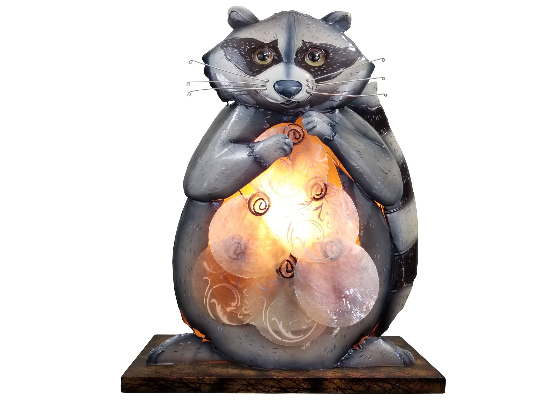 Capiz Urban Raccoon Lamp