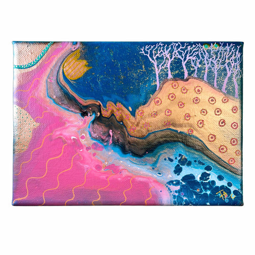 Pink Trees Canvas Artwork | Original Canvas Artwork | The Merry Oaks