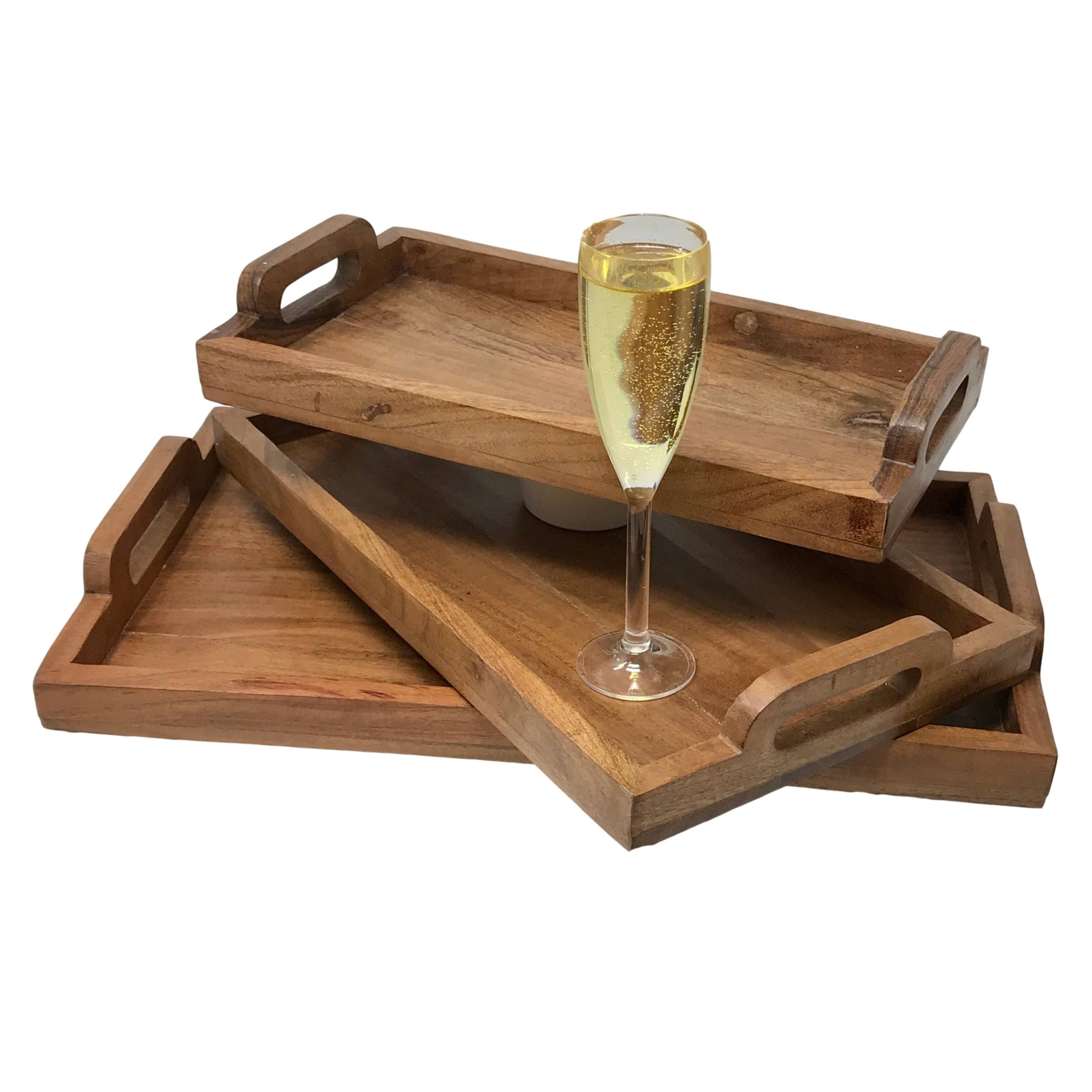 Set of 3 Hors D'oeuvres  Mango Wood Charcuterie Trays