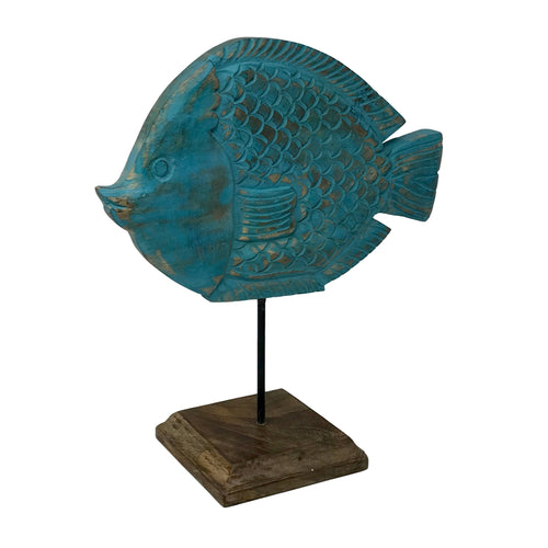 Wooden Fish Decor | Wooden Fish Figure | The Merry Oaks